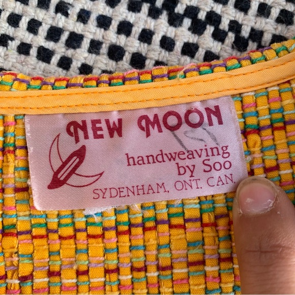 *HANDMADE* New Moon Handwoven 100% Cotton Jacket size L/XL - Picture 6 of 8
